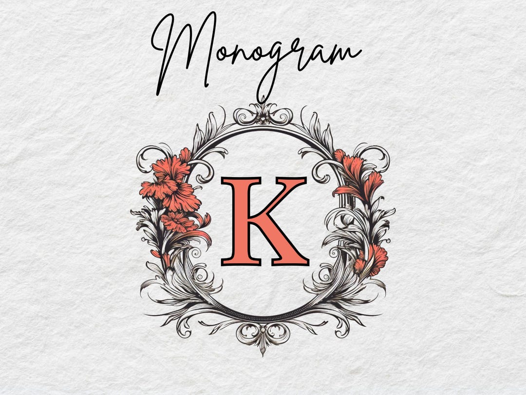 K Monogram SVG, Instant Download, Digital File for Cricut & Silhouette ...