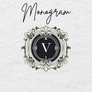 Digital Monogram Letter V Digital SVG, Monogram Design Download ...