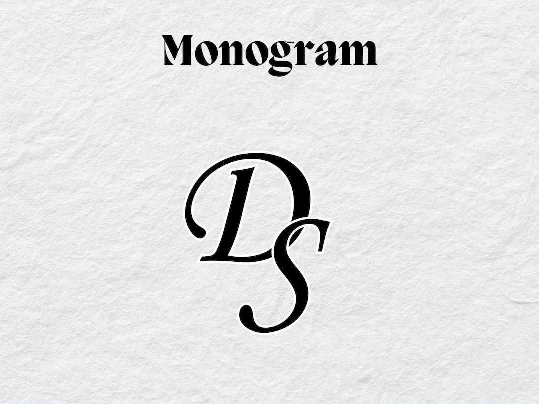 Monogram DS Digital Download, Custom Monogram Art With DS Initials for ...