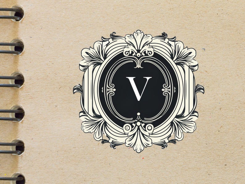 Digital Monogram Letter V Digital SVG, Monogram Design Download ...