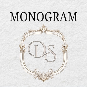 Monogram DS Digital Download, Custom Monogram Art with DS Initials for Personalized Wedding invitations DS Letter Art