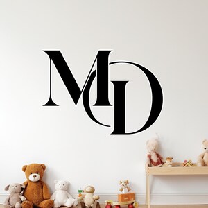Monogram MD Digital Download, Custom Monogram Art With MD Initials for ...