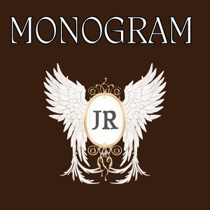 Monogram JR Digital Download, Custom Monogram Art with JR Initials for Personalized Wedding invitations JR Letter Art