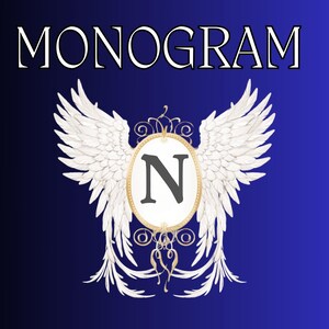 Engelsflügel Monogramm SVG - Personalisierte Gedenkkunst, Benutzerdefiniertes ursprüngliches Design zur Erinnerung, digitaler Download