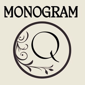 Monograma SVG Letra Q Descarga instantánea, SVG & PNG de alta calidad, perfecto para manualidades y uso comercial
