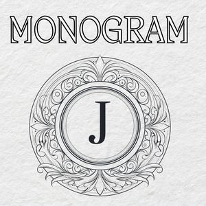Monogram Letter J digitale SVG, monogram ontwerp downloaden, monogram clipart, DIY monogram cadeau, gepersonaliseerde eerste kunst