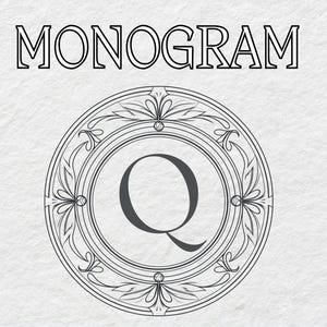 Monograma SVG Letra Q Descarga instantánea, SVG & PNG de alta calidad, perfecto para manualidades y uso comercial