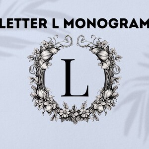Monogram SVG L, Elegant Monogram Letters, Digital Download, DIY ...