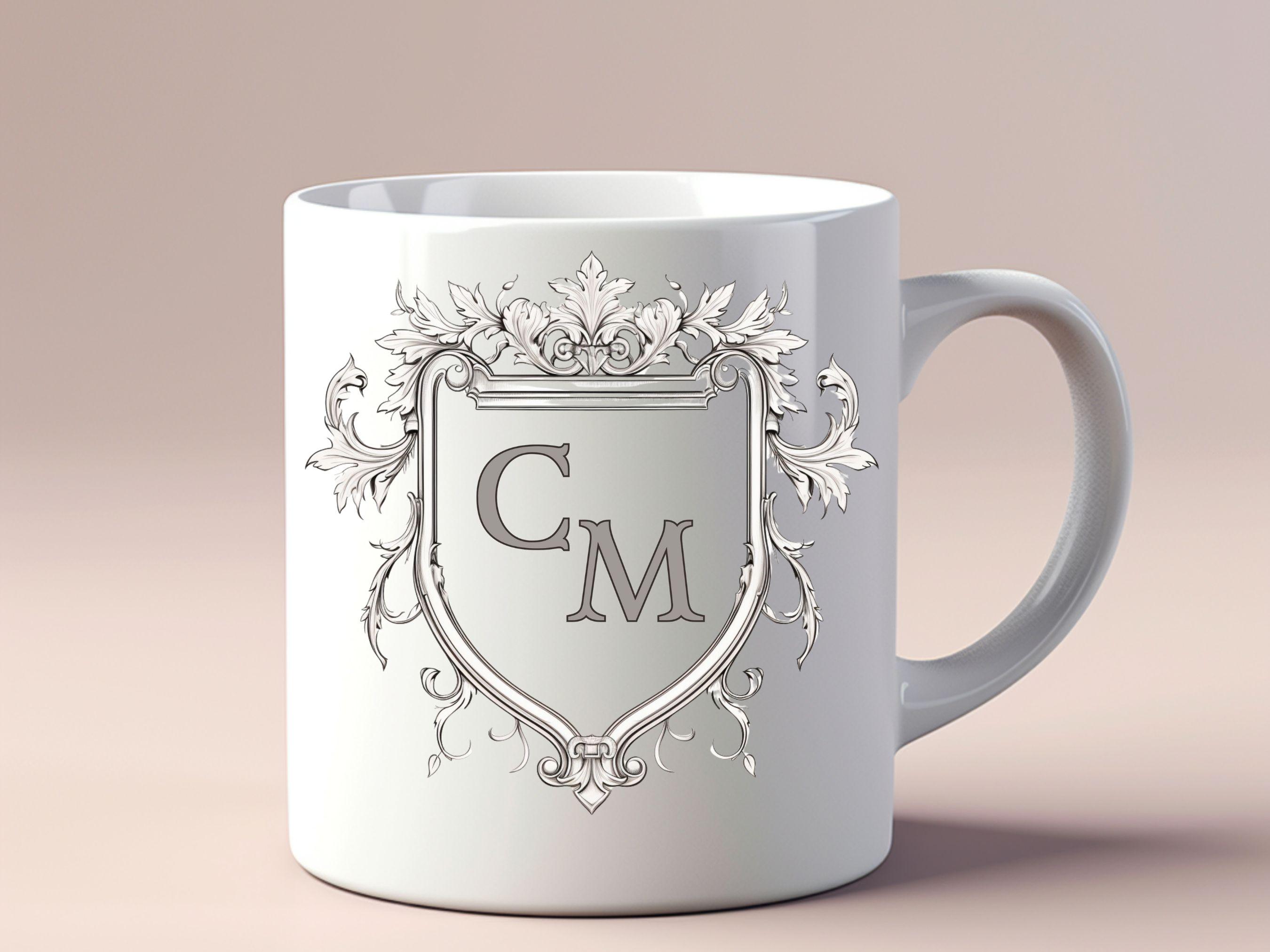 Monogram CM Digital Download, Customizable Monogram Art With CM ...