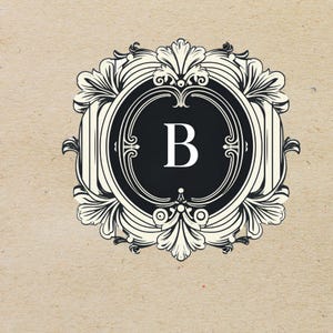 Monogram SVG B, Personalized Initial Design, Premade Wedding Monogram ...