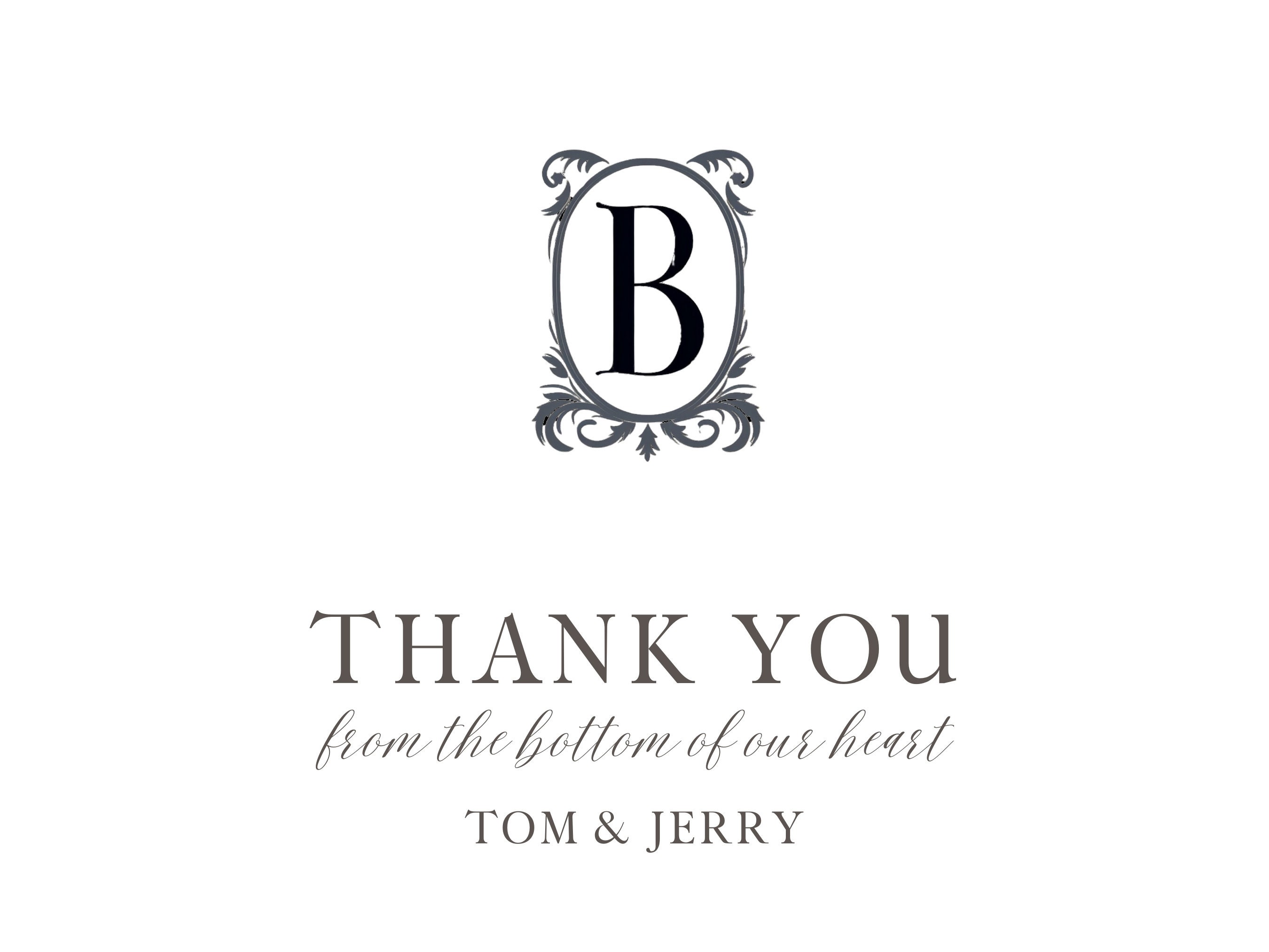Monogram SVG B, Personalized Initial Design, Premade Wedding Monogram ...