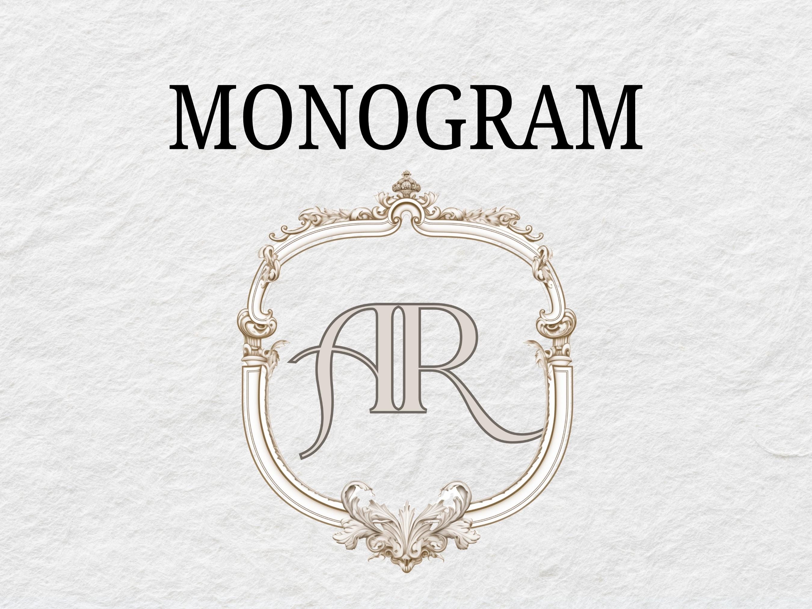Monogram AR Digital Download, Custom Monogram Art With AR Initials for ...