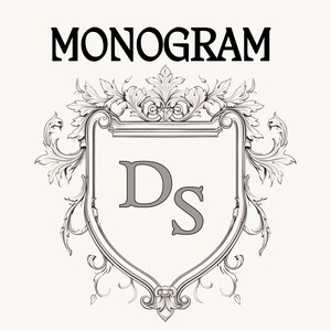 Monogram DS Digital Download, Custom Monogram Art with DS Initials for Personalized Wedding invitations DS Letter Art