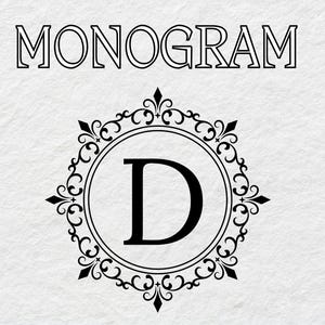 Monograma SVG Letra D, Descarga instantánea, SVG y PNG de alta calidad, Uso comercial
