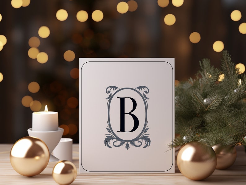 Monogram SVG B, Personalized Initial Design, Premade Wedding Monogram ...
