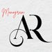 Monogram AR Digital Download, Custom Monogram Art With AR Initials for ...