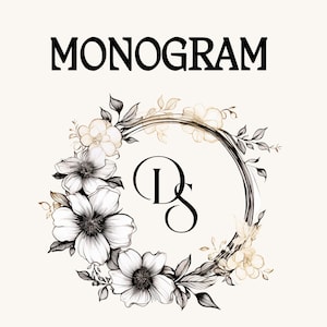 Monogram DS Digital Download, Custom Monogram Art with DS Initials for Personalized Wedding invitations DS Letter Art