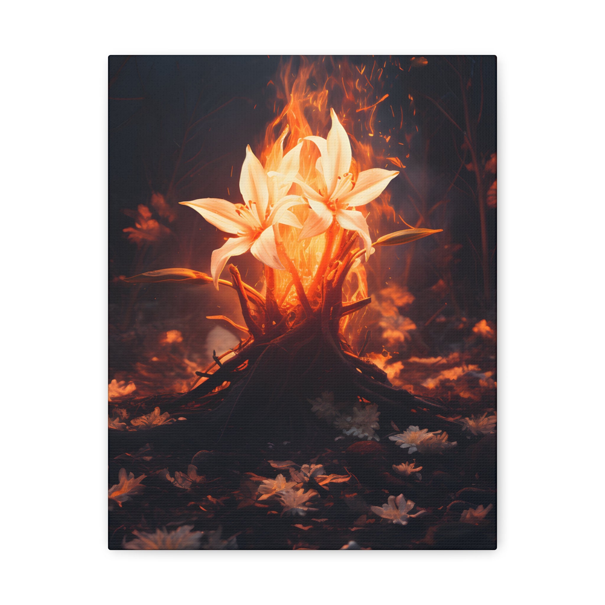 Canvas Gallery Wraps Fiery Bloom - Etsy