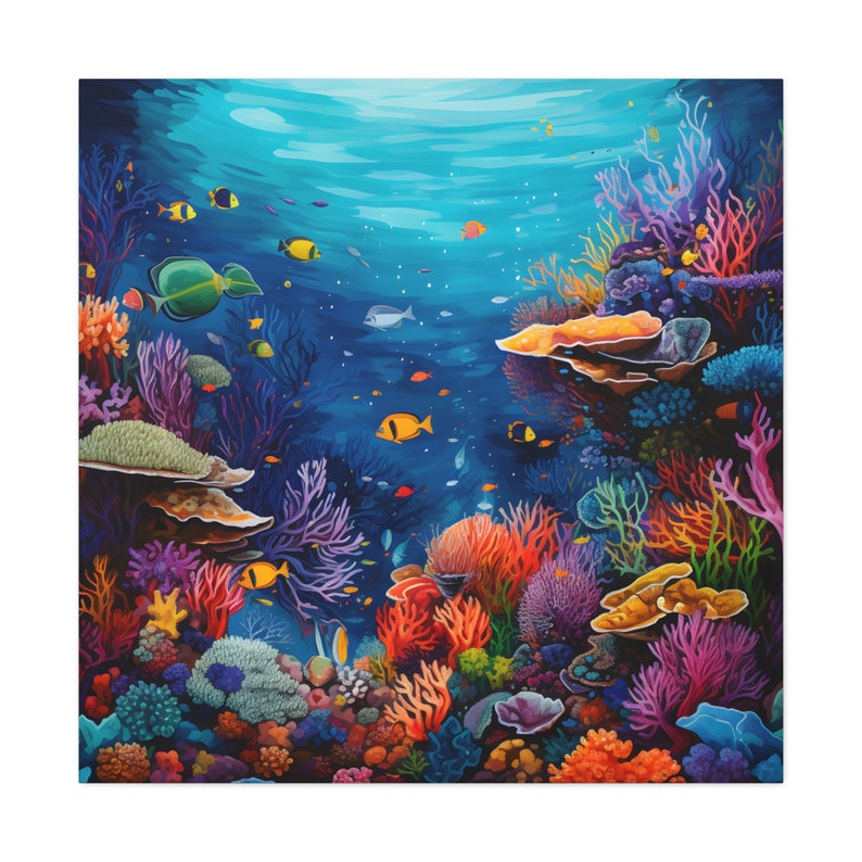 Canvas Gallery Wraps Dive Into Color: A Playful Canvas of - Etsy