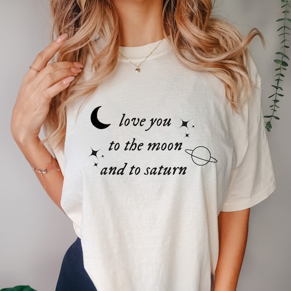 love you to the moon and to Saturn, love you to the moon, moon and Saturn svg, swiftie svg, simple svg