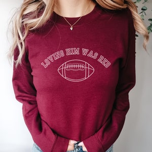 Lieben ihn war rot svg, Swiftie Häuptlinge svg, Swiftie Fußball svg, Swiftie rot svg, rot svg