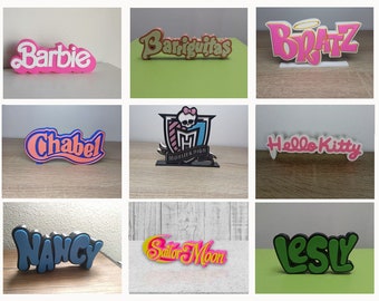 Letrero Logotipo Muñecas y Juguetes