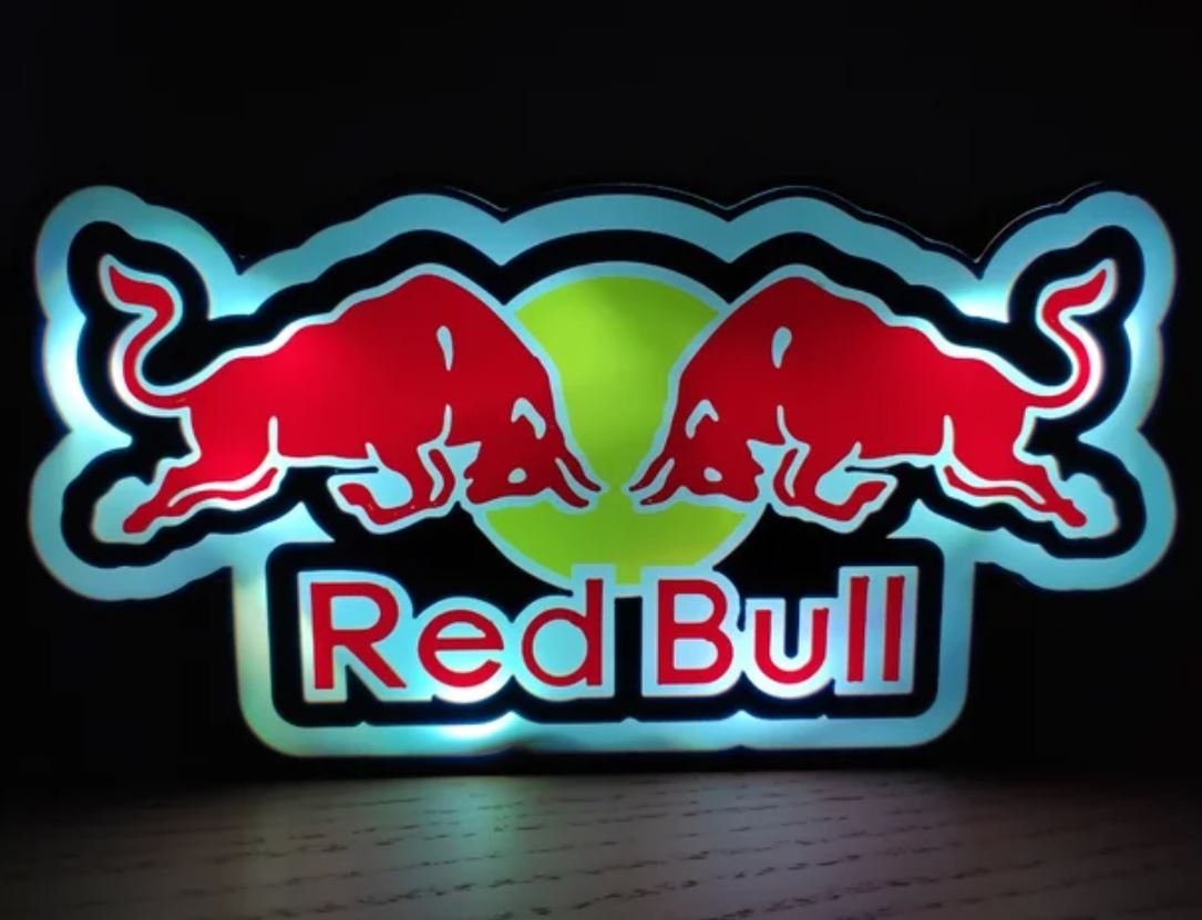 Red Bull Illuminated Sign - Etsy