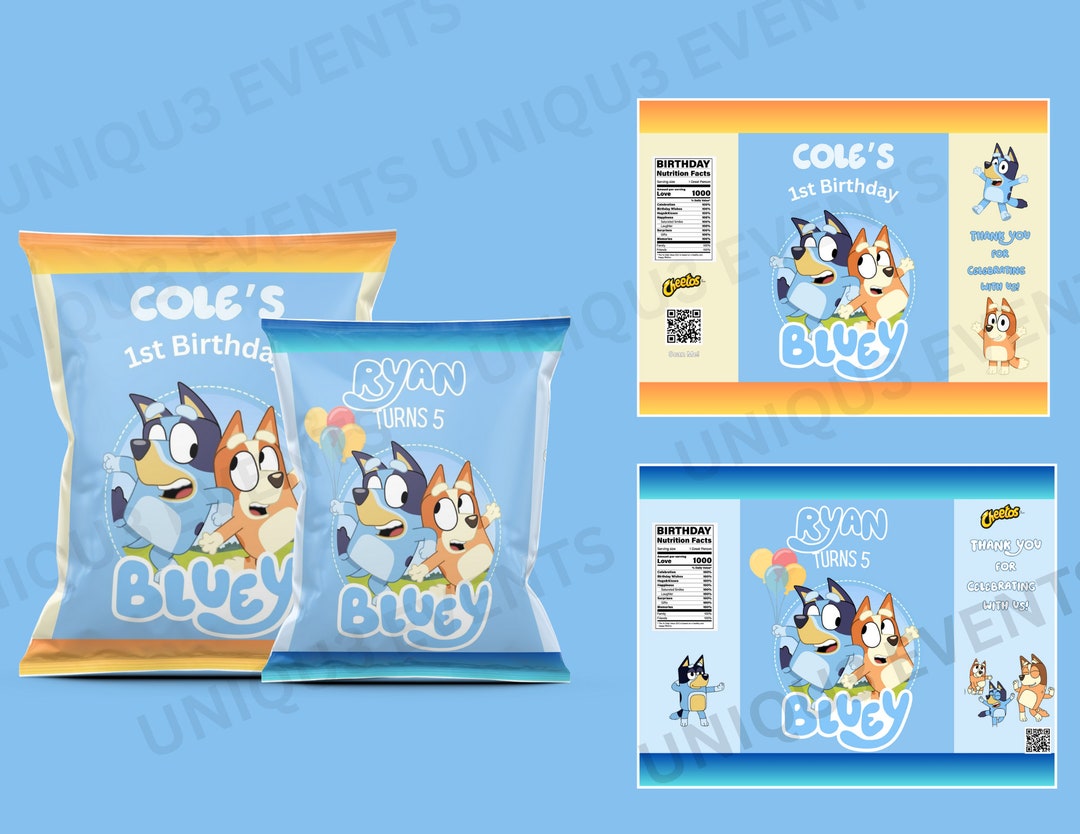Custom Personalized Chip Bags, Birthday Favors, Party Favors, Any Theme ...