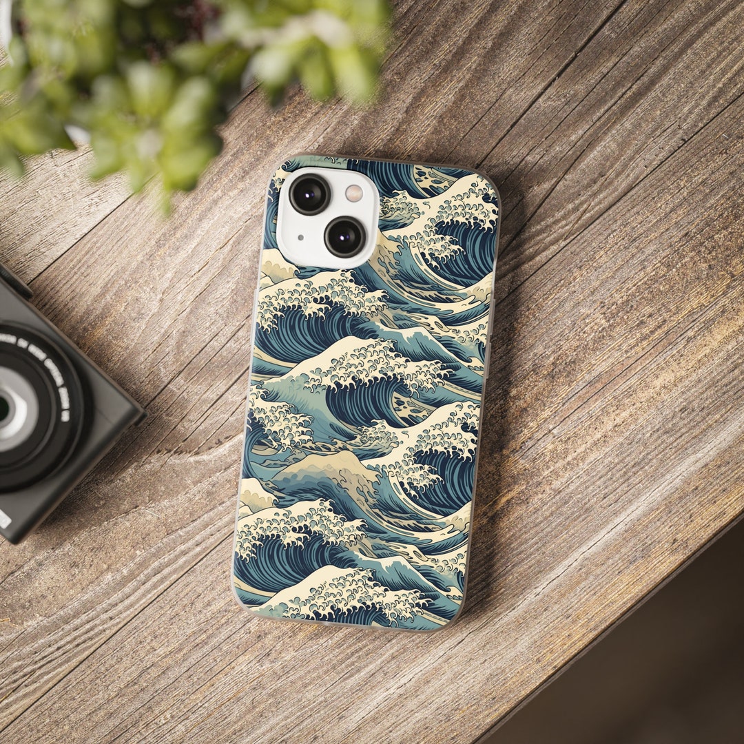 The Great Wave off Kanagawa Phone Case Vintage Japanese Art Etsy