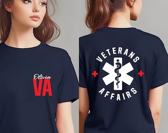 Personalized VA Nurse Shirt, Veterans Affairs Nurse Gifts