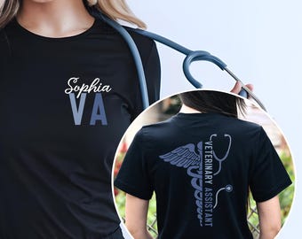 Personalized VA Nurse Shirt, Veterinary Assistant Nurse Tee