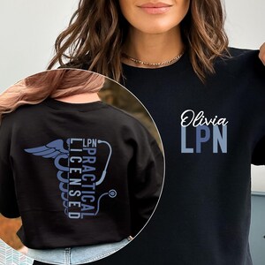 Personalized LPN Nurse Sweatshirt, Licensed Practical Nurse Sweat, Custom LPN Hoodie, Nurse Appreciation Gift, Nurse Graduation Nurse Gift