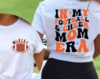 Personalized Football Cheer Mom Era Shirt, Custom Kids Name Gift