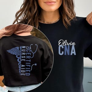 Personalized CNA Sweatshirt, Certified Nursing Assistant Sweat Gift, CNA, Gift Nurse Appreciation, Gift Nurse Hoodie, Future CNA Sweat Gift