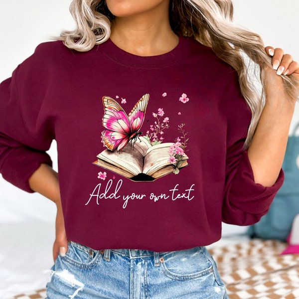 Personalized Reading Sweatshirt, Book Lover Hoodie, English Teacher Gift, Custom Teacher Book, Book Lover Gift, Reading Hoodie, Book Hoodie