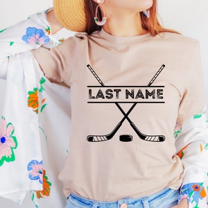 Custom Hockey Shirt, Personalized Game Day Shirt, Hockey Lover Shirt, Game Day Hockey Sweatshirt, Hockey Sticks Shirt