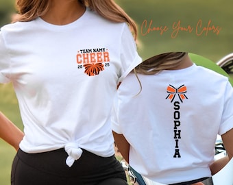 Personalized Cheer Mom Shirt, Customized Cheerleader, Game Day, Mascot Cheer, School Colors Cheerleading