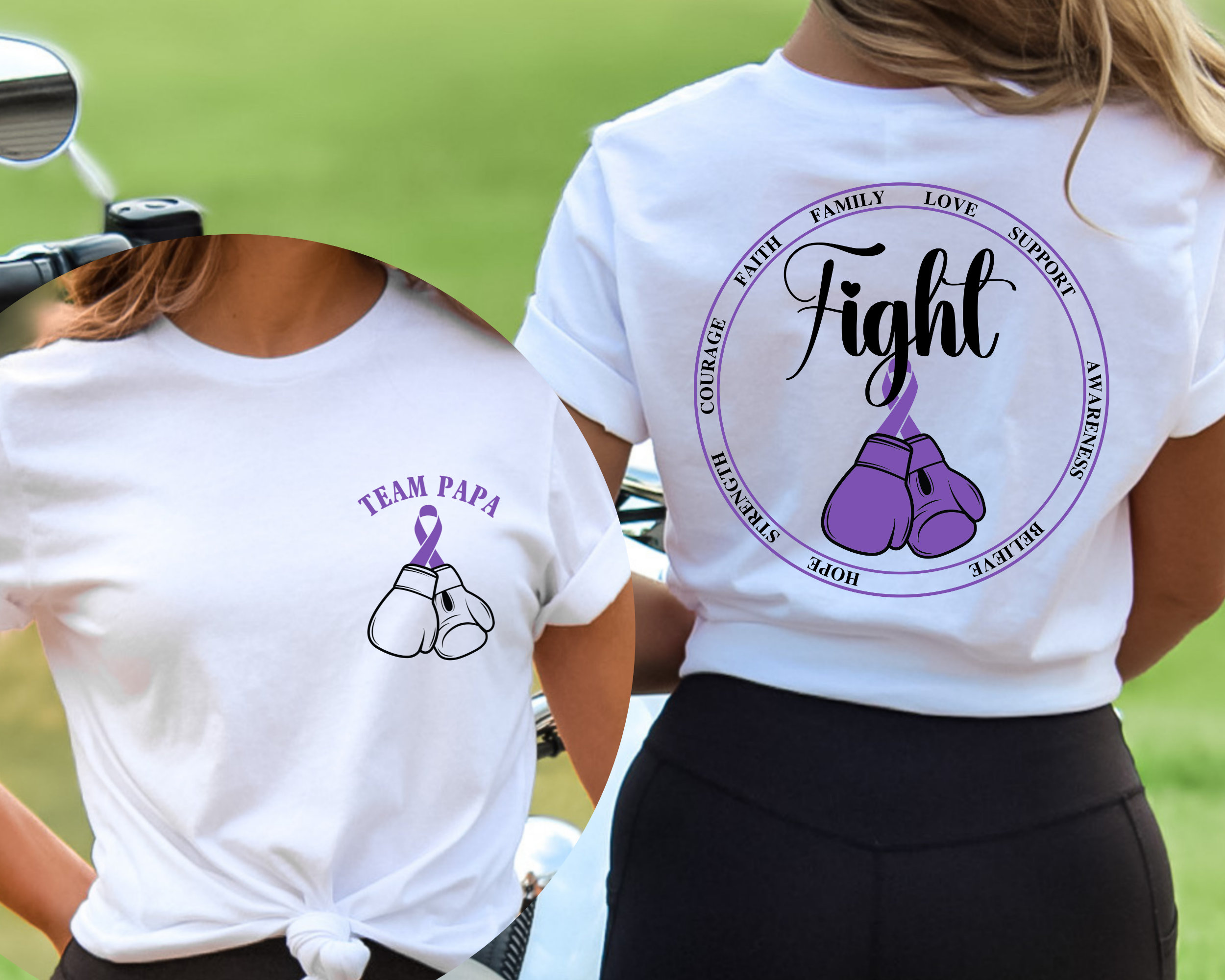 Custom Pancreatic Cancer Shirt, Cancer Support Squad, Pancreatic Support Shirt, Team Cancer Shirt, Pancreatic Team Gift, Purple Ribbon Tee