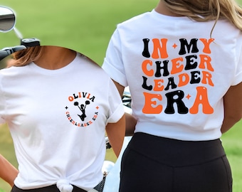 In My Cheerleader Era Shirt, Custom Name Cheerleader Shirt, Back To School Kids Tee, Custom Cheer Shirt, Cheerleader Gift Shirt, Dance Shirt