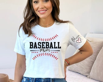Personalized Baseball Mom Shirt with Kids names, Baseball Shirt For Women, Sports Mom Shirt, Mothers Day Gift, Family Baseball Shirt