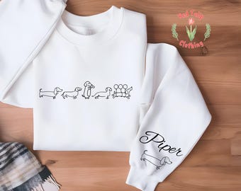 Personalized Dachshund Mom Sweatshirt, Dachshund Customized Hoodie, Dog Personalized Gift, Dachshund Mama gift, Dachshund Gift