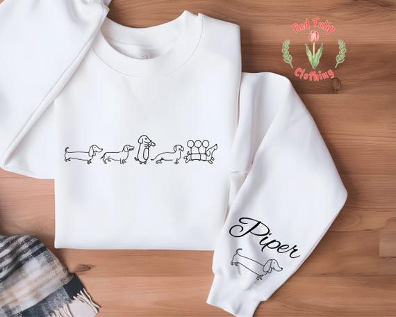 Personalized Dachshund Mom Sweatshirt, Dachshund Customized Hoodie, Dog Personalized Gift, Dachshund Mama gift, Dachshund Gift