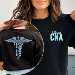 Personalized Certified Nursing Assistant Sweatshirt, CNA Certified Nursing Assistant Sweats, Nurse Appreciation, Gift Nurse Hoodie, Future