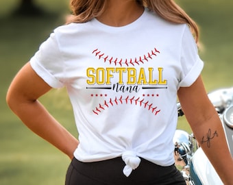 Nana Softball Shirt, Ladies Softball T-shirt, cute softball shirt for nana, nana softball gifts, grandma softball tee