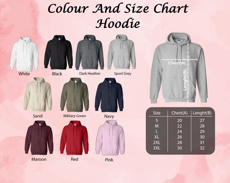 a group of men's hoodies with different colors and sizes
