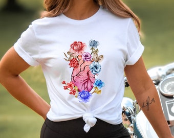 Heart Anatomy Shirt, Cardiac Nurse Shirt, Cardiologist Anatomical Hearts