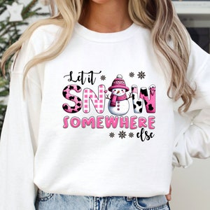 Let it Snow Sweatshirt, Let Is Snow Hoodie, Winter Sweatshirt, Snowflake Sweatshirt, Valentines Women’s Christmas