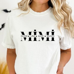 Personalized Mimi Shirt With Kids Names, Mimi Shirt, Mom Shirt, Gift for Mom, Mama with Kids Names