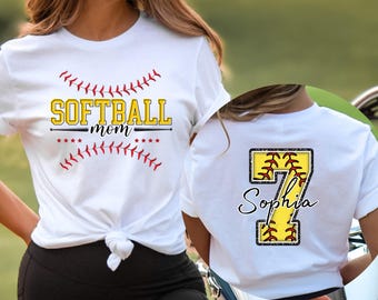 Personalized Nana Softball Shirt, Ladies Softball Shirt, Cute Softball Shirt for Mama, Mimi Softball Gifts, Grandma Softball Tee