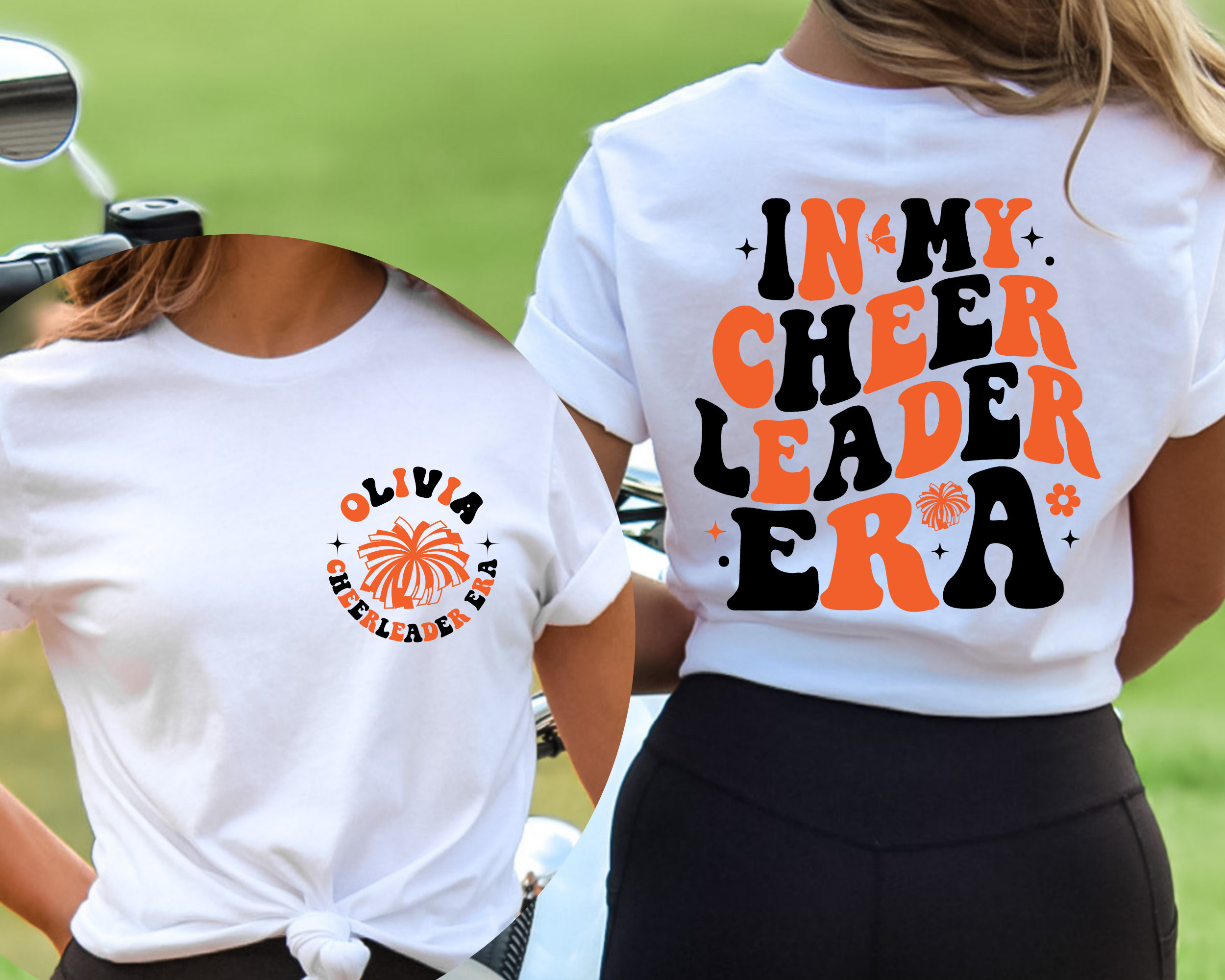 In My Cheerleader Era Shirt, Custom Name Cheerleader Shirt, Back To School Kids Tee, Custom Cheer Shirt, Cheerleader Gift Shirt, Dance Shirt